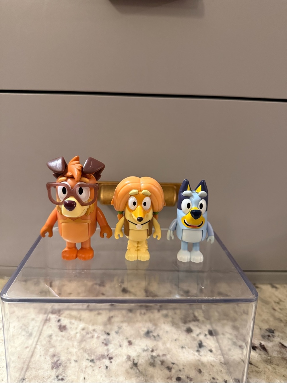 Rare Bluey Figures Lot of 3 - Joff The Busker, Indy, Bluey - Excellent Condition